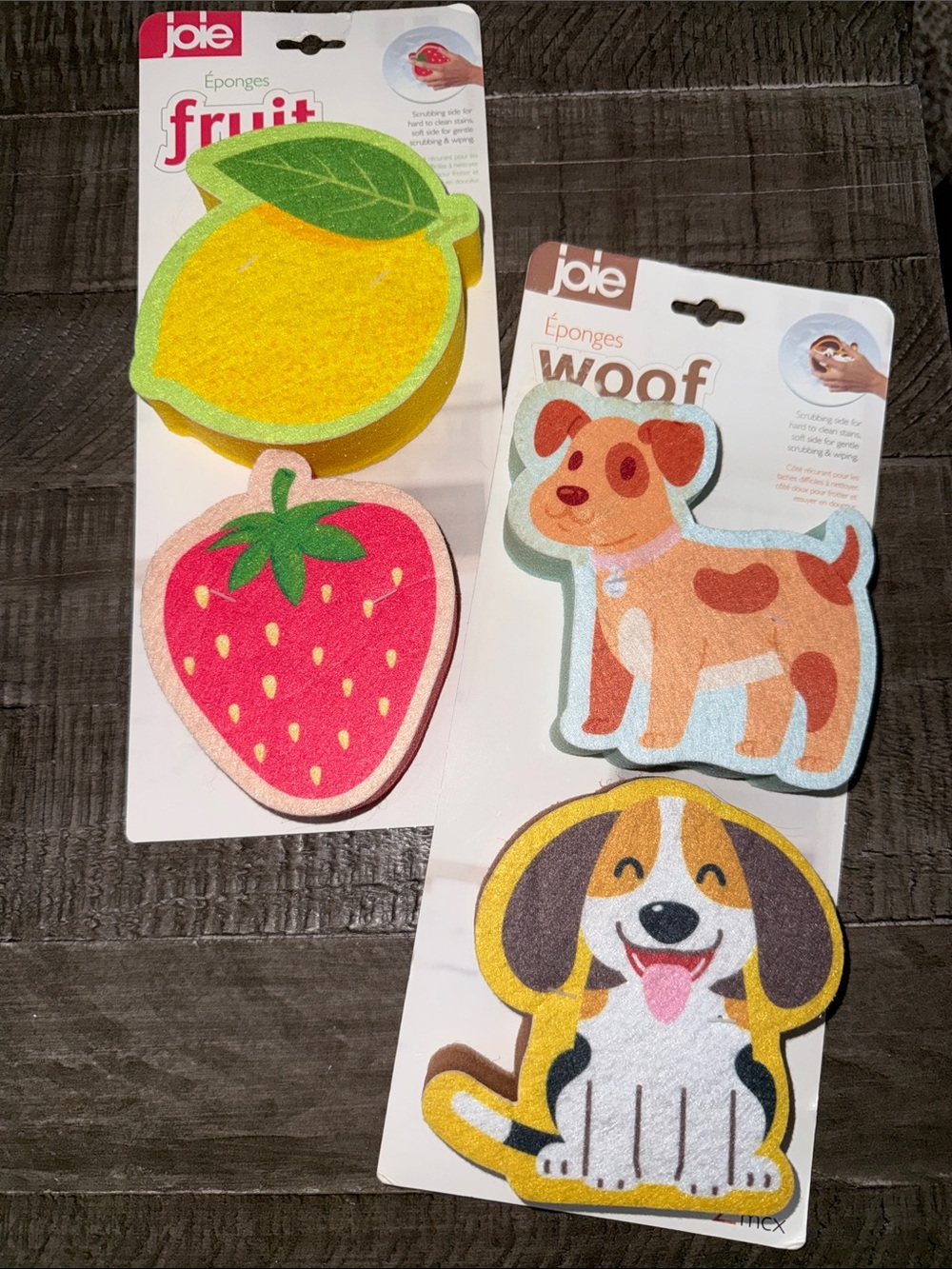 Joie Kitchen Sponges - Fruit & Dog Shapes
